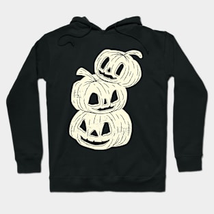 three pumpkin halloween Hoodie